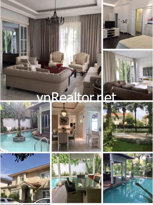 Big villa with pool for rent in Phu My Hung